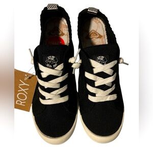 Roxy Black and White Sneakers